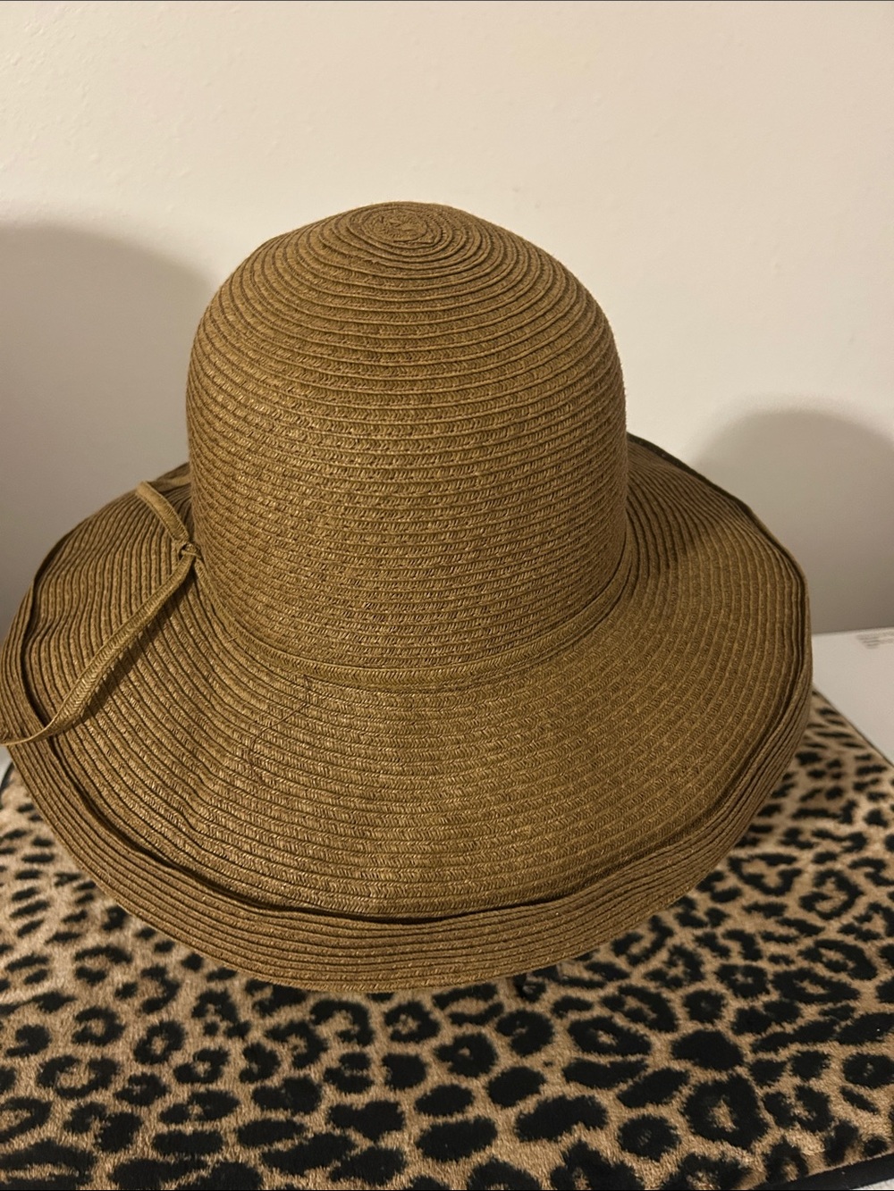 Classic Brown Wide-Brim Sun Hat - Women Accessories. OS